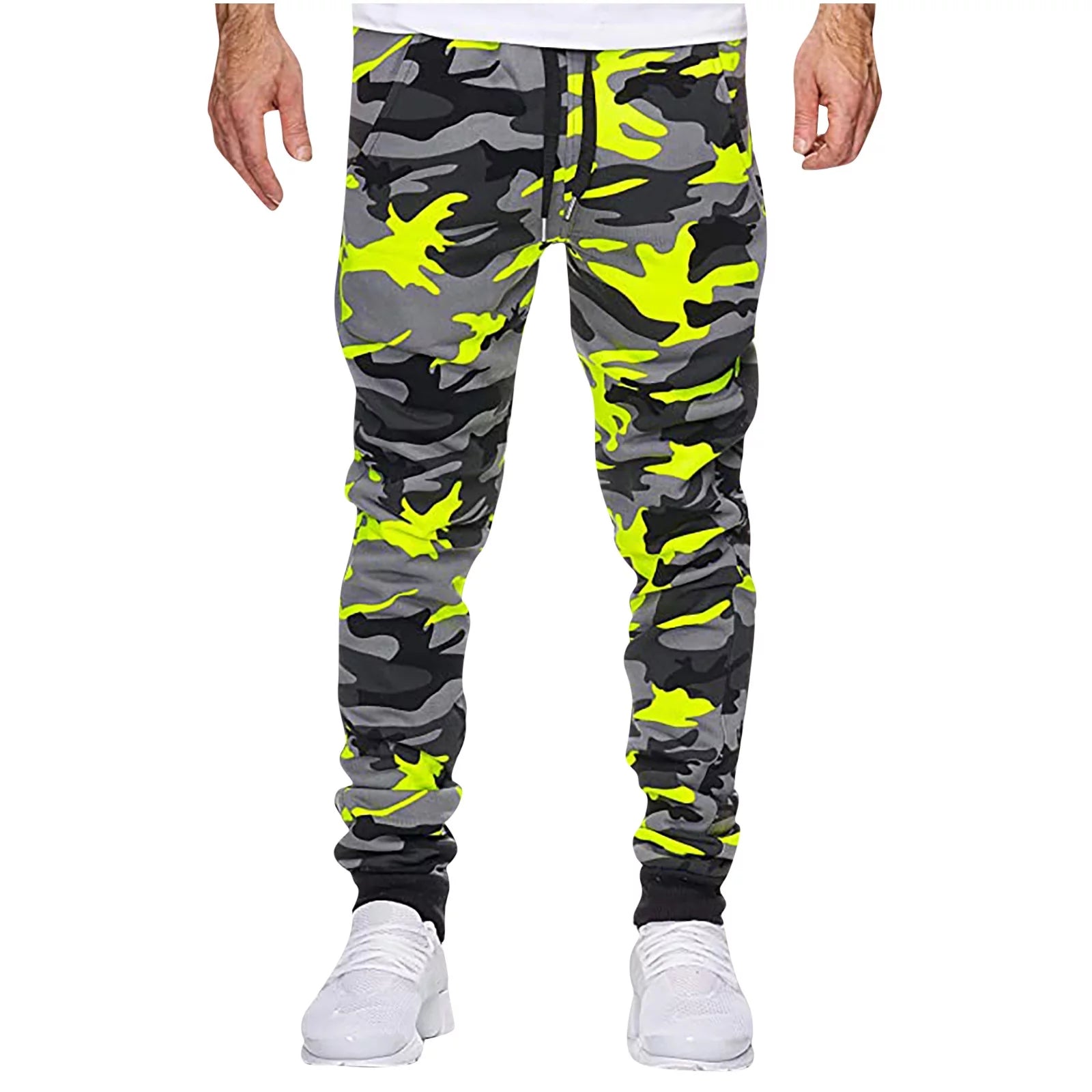 Camouflage Joggers Pants Men Casual Gym Workout Track Pants Comfortable Slim Fit Tapered Sweatpants with Pockets Athletic Fitness Gym Sweatpants