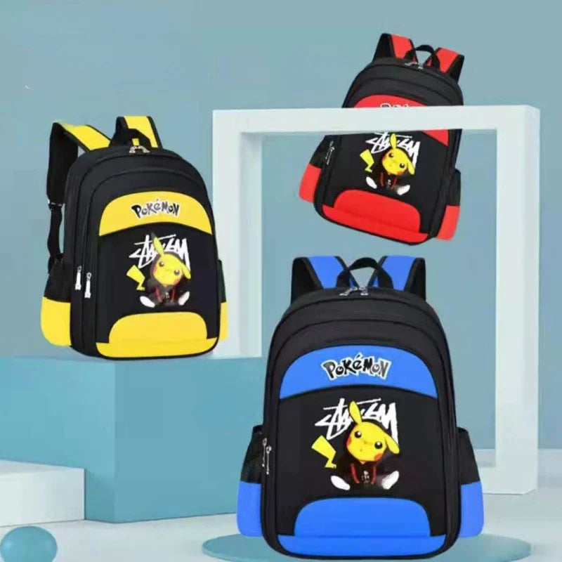 Pokemon Go Primary School Schoolbag Pikachu Boys Cartoon Children Backpack Space Schoolbag Reflective Waterproof Breathable Bag