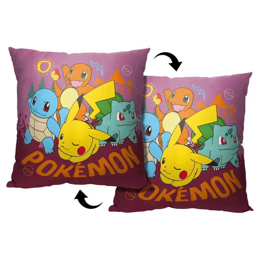 Pokemon Go outside Printed Multi-Colored Throw Pillow