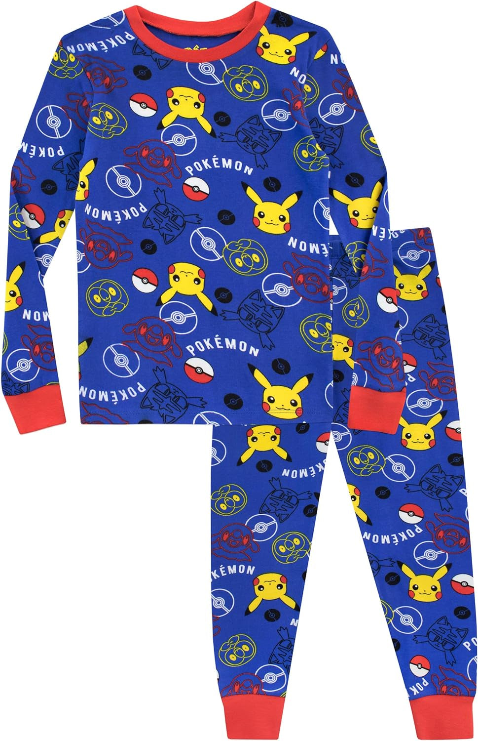 Pajamas for Boys | Soft Cotton Pikachu Pajama | Officially Licensed Kids Pokémon Pjs