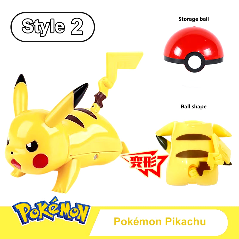 Pokemon Ball Deformation Toys Pikachu Mewtwo Gyarados Pocket Monster Pokeball Pokemon Action Figure Children Toys Gift