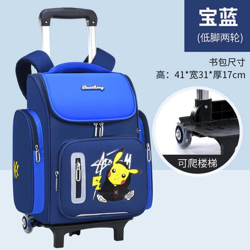 Pokemon Go Primary School Schoolbag Pikachu Boys Cartoon Children Backpack Space Schoolbag Reflective Waterproof Breathable Bag