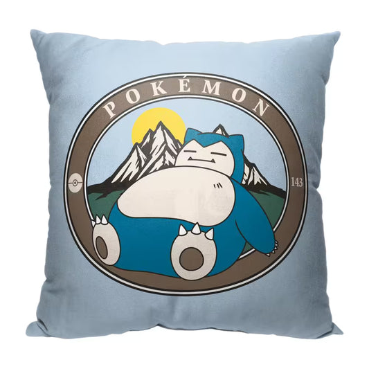 Pokemon Snooring Outdoors Printed Multi-Colored Throw Pillow