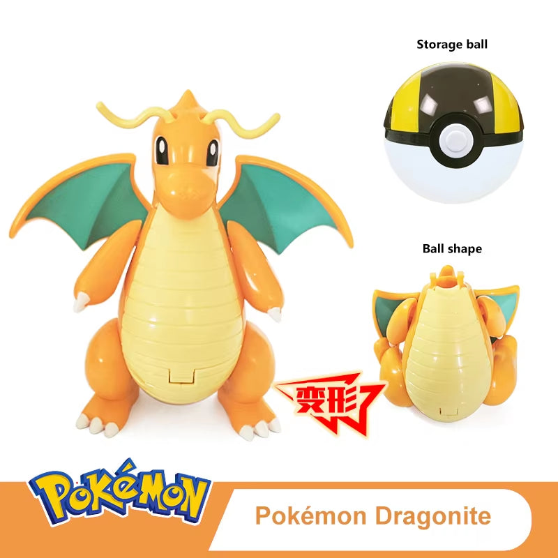 Pokemon Ball Deformation Toys Pikachu Mewtwo Gyarados Pocket Monster Pokeball Pokemon Action Figure Children Toys Gift