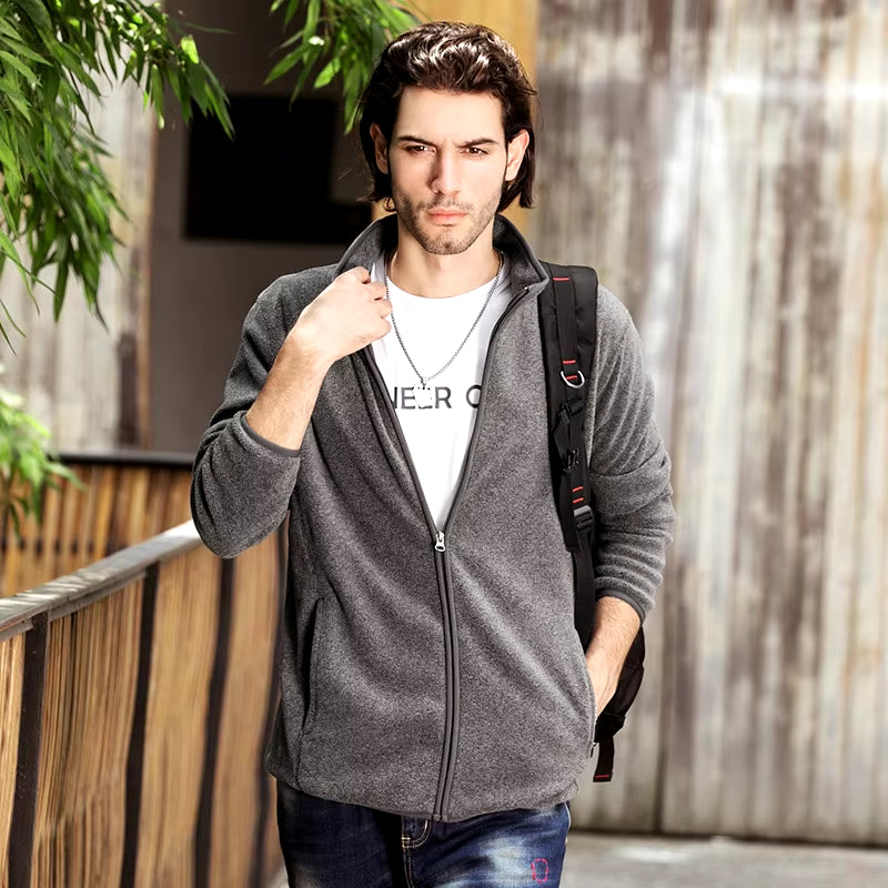 Warm Fleece Hoodies Men Brand-Clothing Autumn Winter Zipper Sweatshirts Male Quality Men Clothing AJK902321