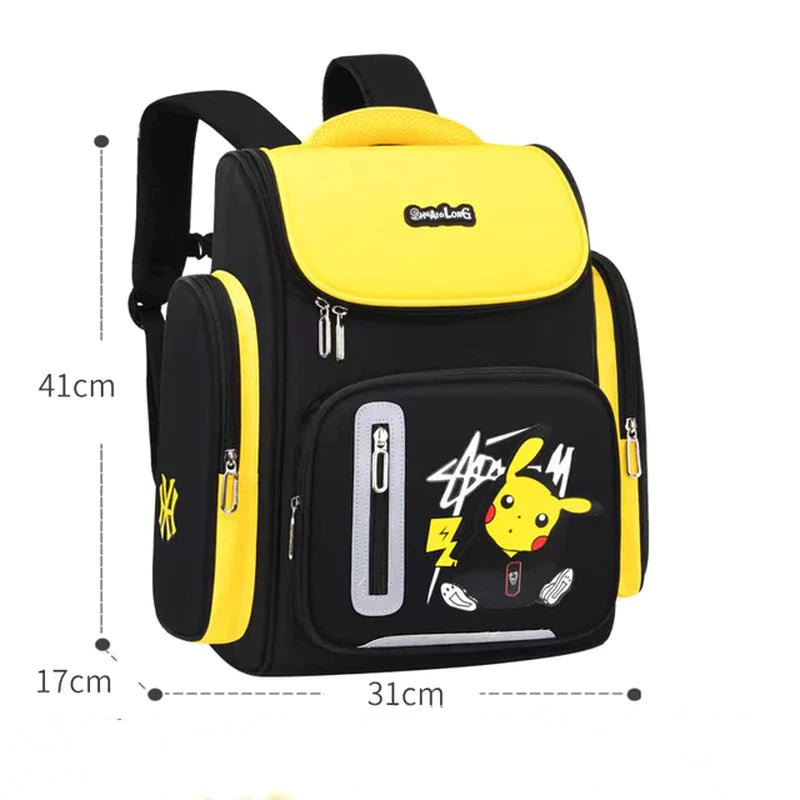 Pokemon Go Primary School Schoolbag Pikachu Boys Cartoon Children Backpack Space Schoolbag Reflective Waterproof Breathable Bag