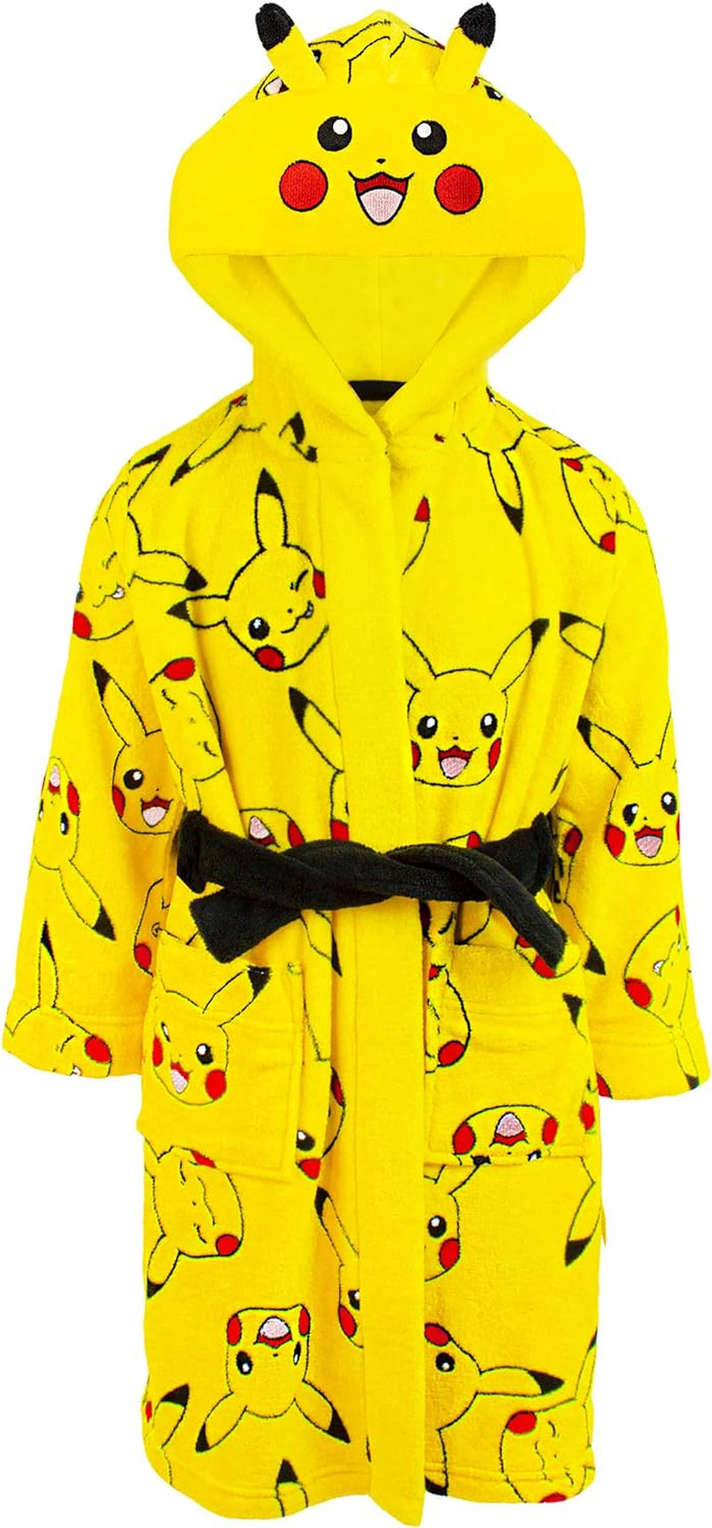 Dressing Gown Kids Boys Girls Pikachu 3D Ears Pjs Bathrobe