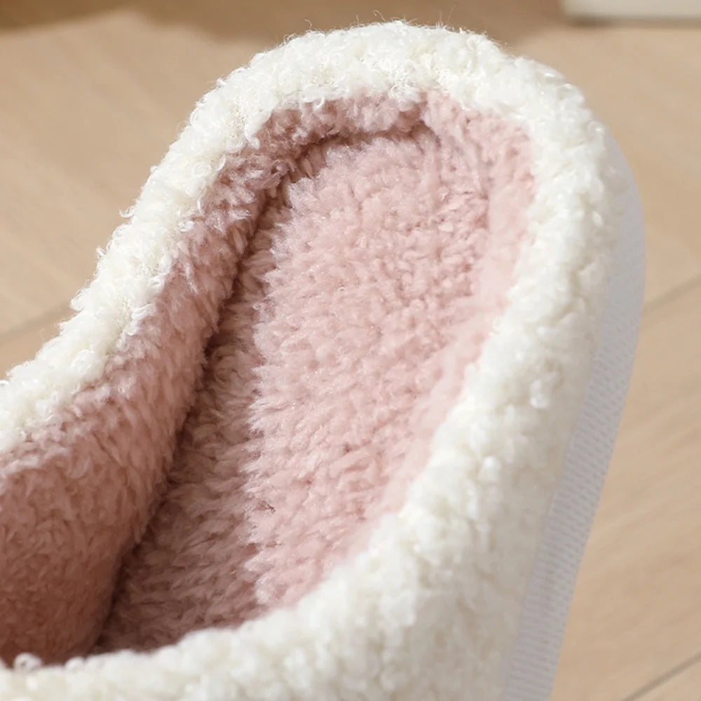 Cute Valentine'S Day Slippers for Women Soft Plush Comfy Warm Slip-On Rose Heart Love Couple Slippers Fo Women Indoor Fluffy House Slippers for Women and Men Non-Slip Fuzzy Flat Slides