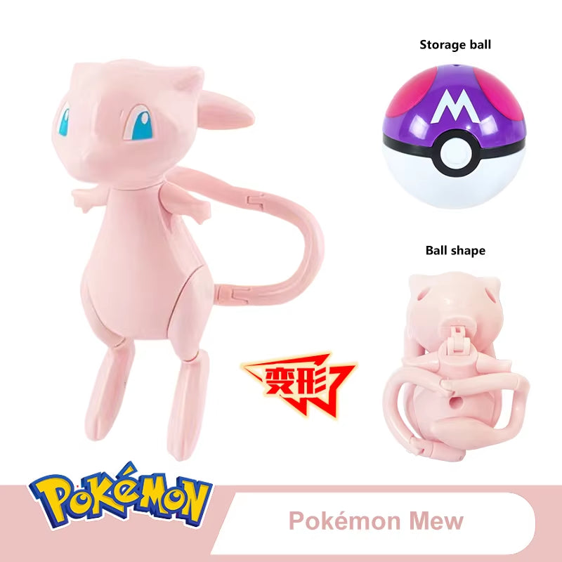 Pokemon Ball Deformation Toys Pikachu Mewtwo Gyarados Pocket Monster Pokeball Pokemon Action Figure Children Toys Gift