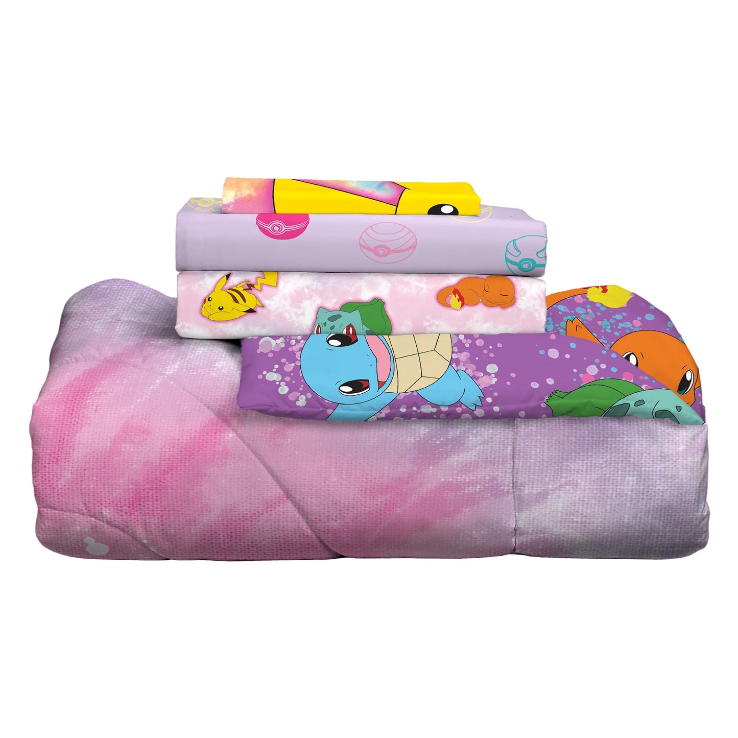 Kids Twin Bed in a Bag, Tie-Dye, Gaming Bedding, Comforter and Sheets