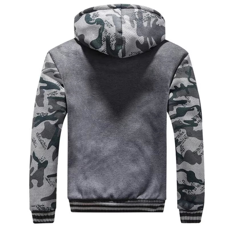 Winter Fleece Men Tracksuits Casual Set plus Velvet Warm Sweater Suit Patchwork Camouflage Sportswear Men Clothing plus Size 5XL