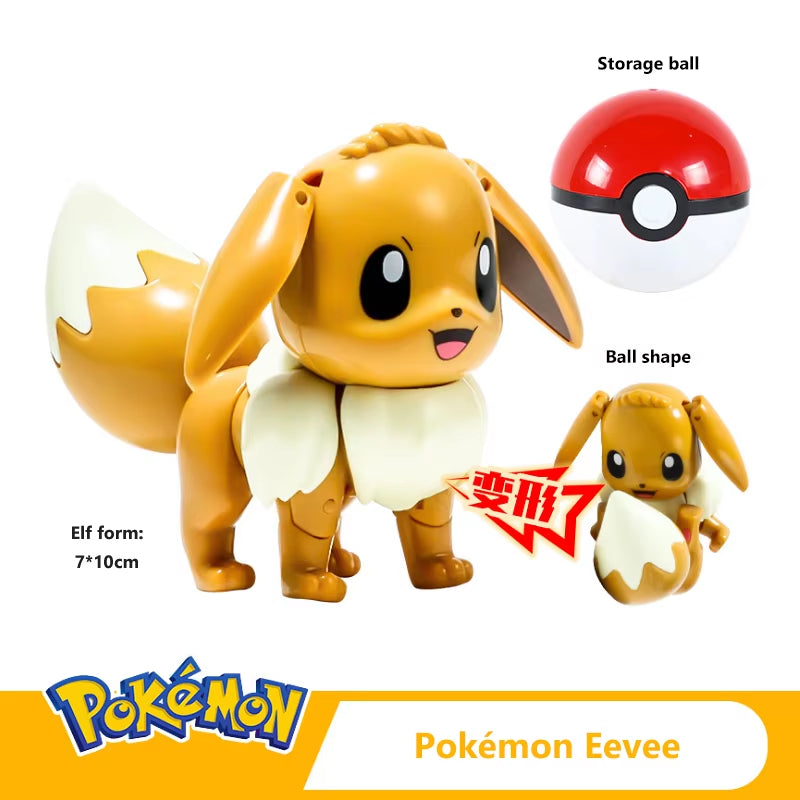 Pokemon Ball Deformation Toys Pikachu Mewtwo Gyarados Pocket Monster Pokeball Pokemon Action Figure Children Toys Gift