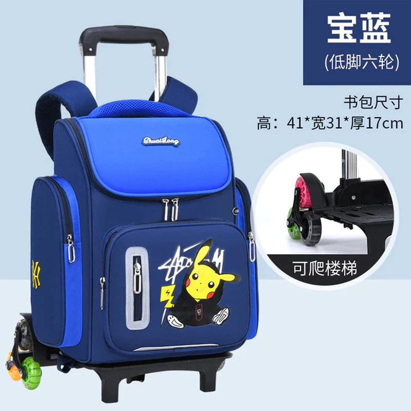 Pokemon Go Primary School Schoolbag Pikachu Boys Cartoon Children Backpack Space Schoolbag Reflective Waterproof Breathable Bag