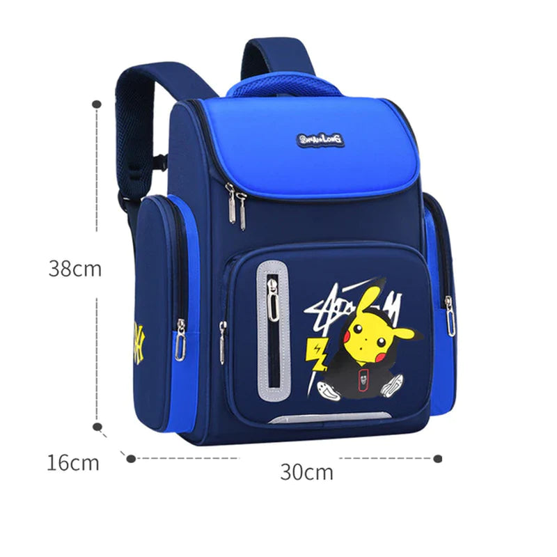 Pokemon Go Primary School Schoolbag Pikachu Boys Cartoon Children Backpack Space Schoolbag Reflective Waterproof Breathable Bag