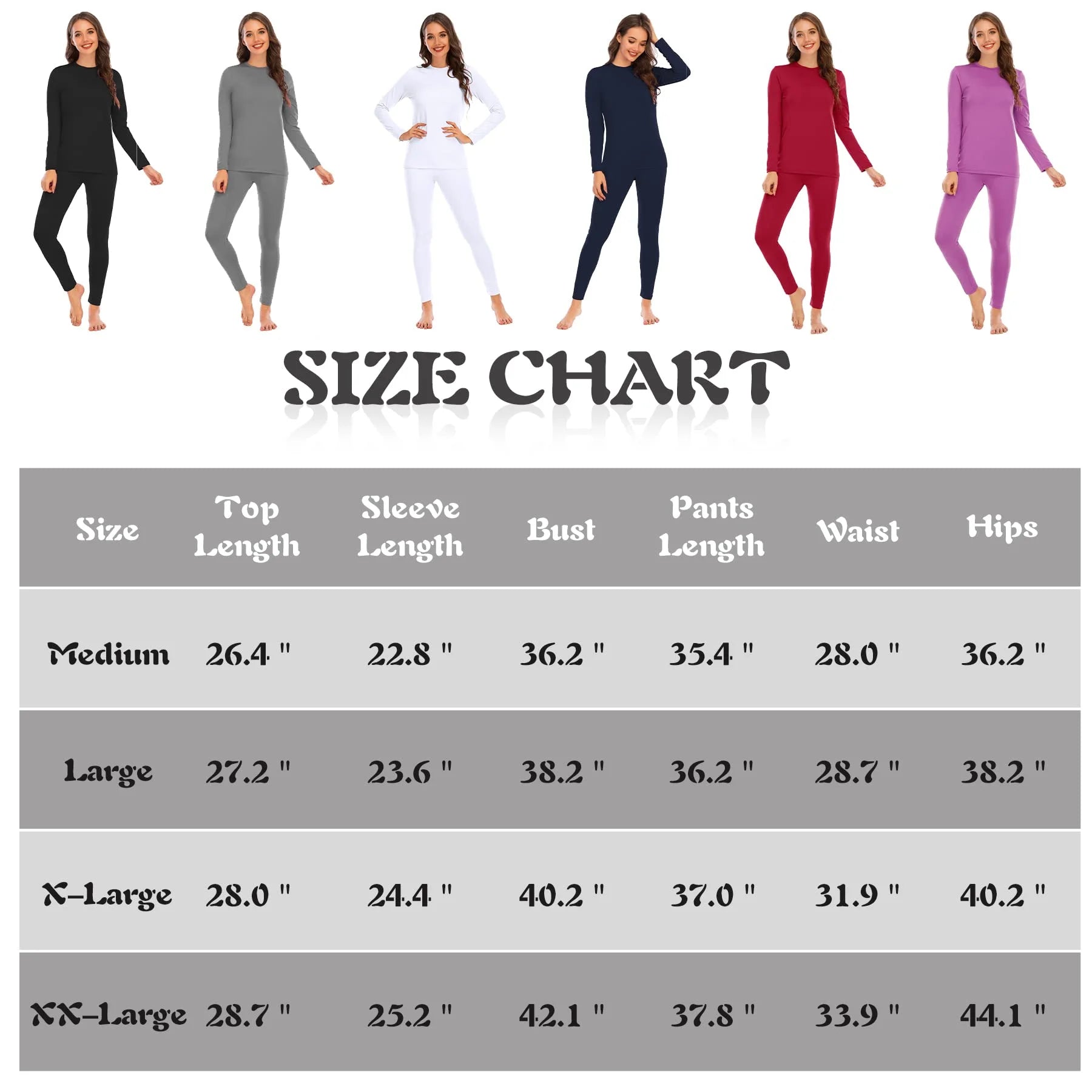 Thermal Underwear for Women Long Johns Women with Fleece Lined Base Layer Women Cold Weather Thermals Top and Bottom Set Xx-Large Navy Blue