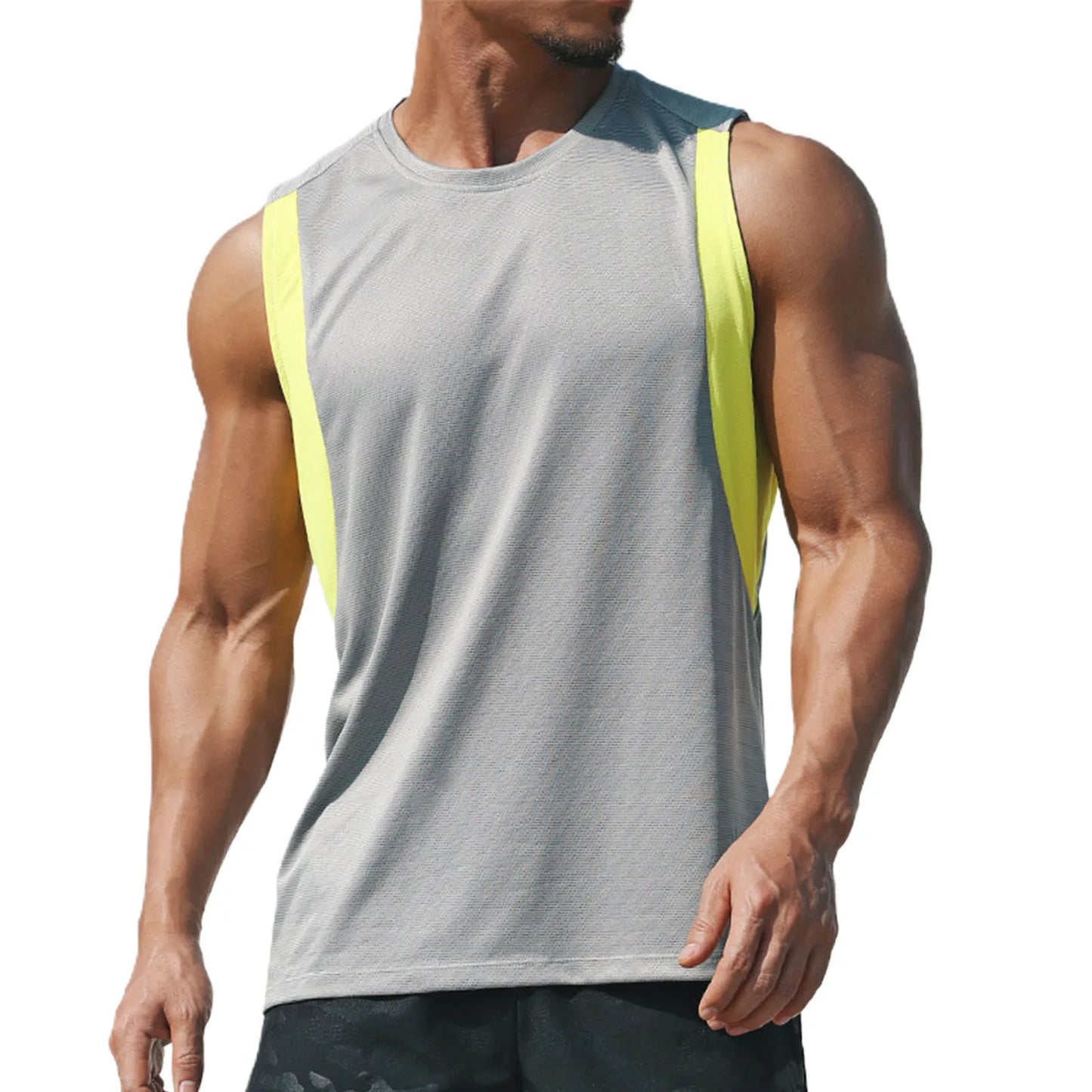 Casual Men Vest Solid Color Cotton Sleeveless Slim Vest Breathable Fitness Cotton Men Tank Top White Fashion Vest for Man 2021