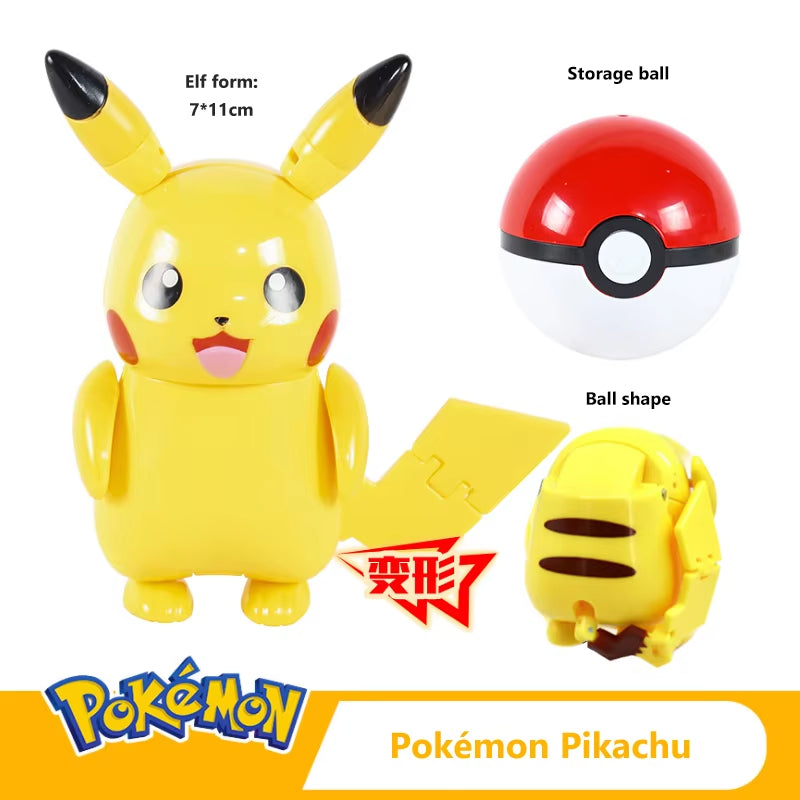 Pokemon Ball Deformation Toys Pikachu Mewtwo Gyarados Pocket Monster Pokeball Pokemon Action Figure Children Toys Gift