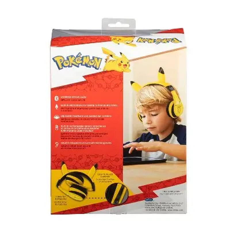 Ekids Pokemon Bluetooth Wireless Headphones - Yellow